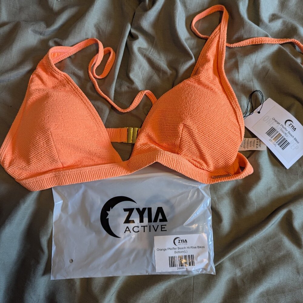 Zyia Orange Pfeiffer Beach Bikini Top